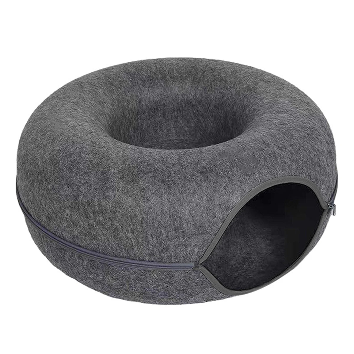 Cama Antiestrés para Gatos - Nido Donut Calmante de Fieltro