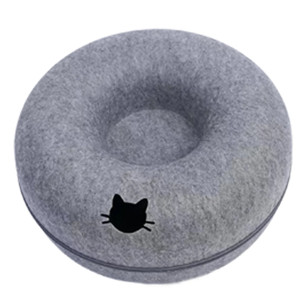 Cama Antiestrés para Gatos - Nido Donut Calmante de Fieltro