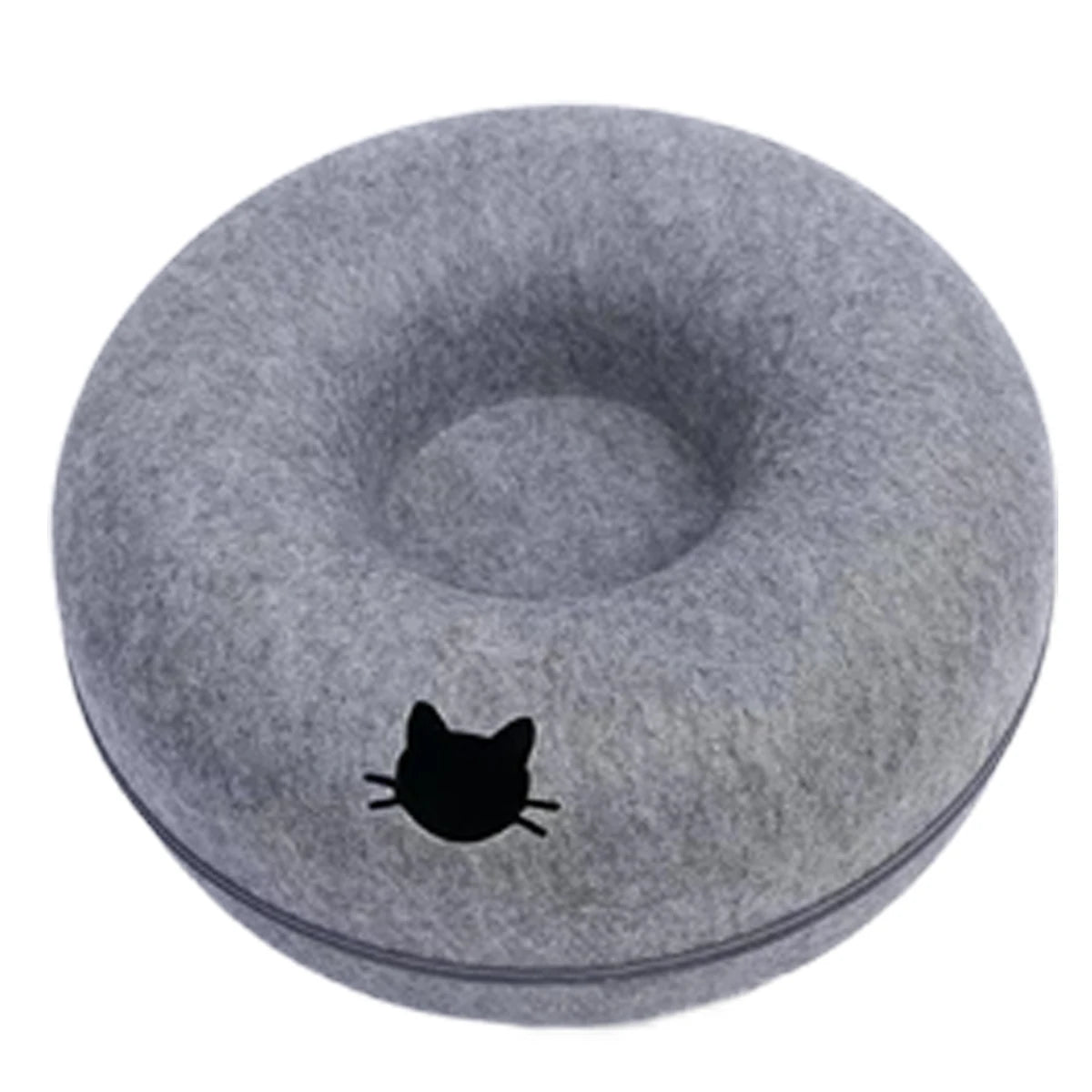Cama Antiestrés para Gatos - Nido Donut Calmante de Fieltro