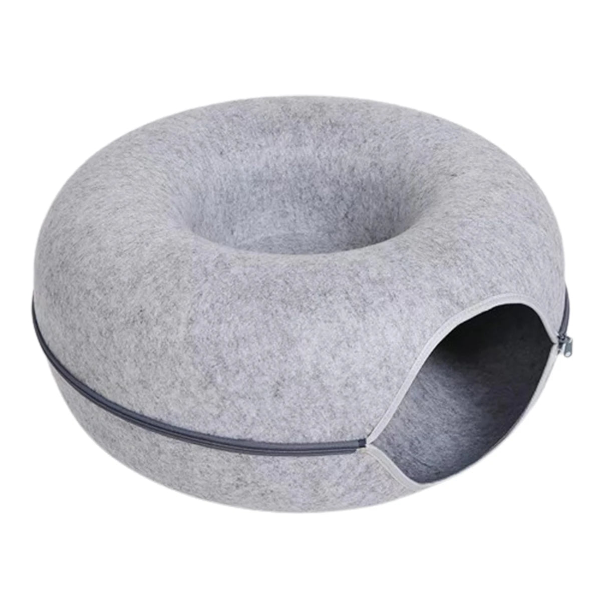 Cama Antiestrés para Gatos - Nido Donut Calmante de Fieltro